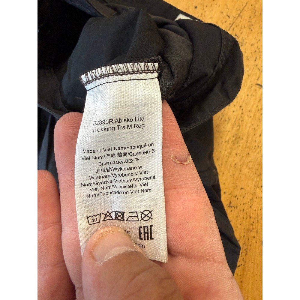 Fjallraven Abisko Lite Trekking Trs Size 33-34 Black G-1000 Hiking Pants 82890R - Picture 4 of 7